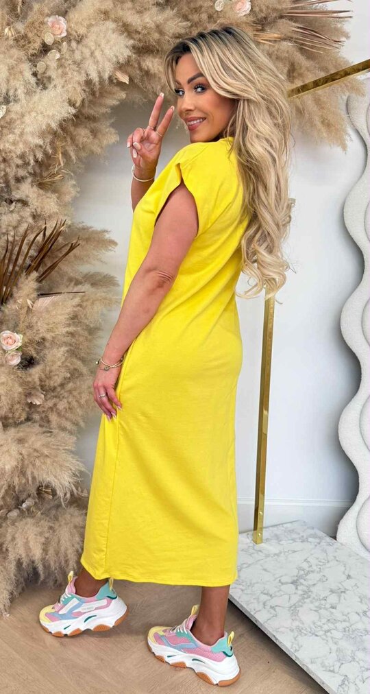 BASIC LONG DRESS YELLOW