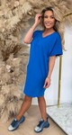 V NECK DRESS KINGSBLUE