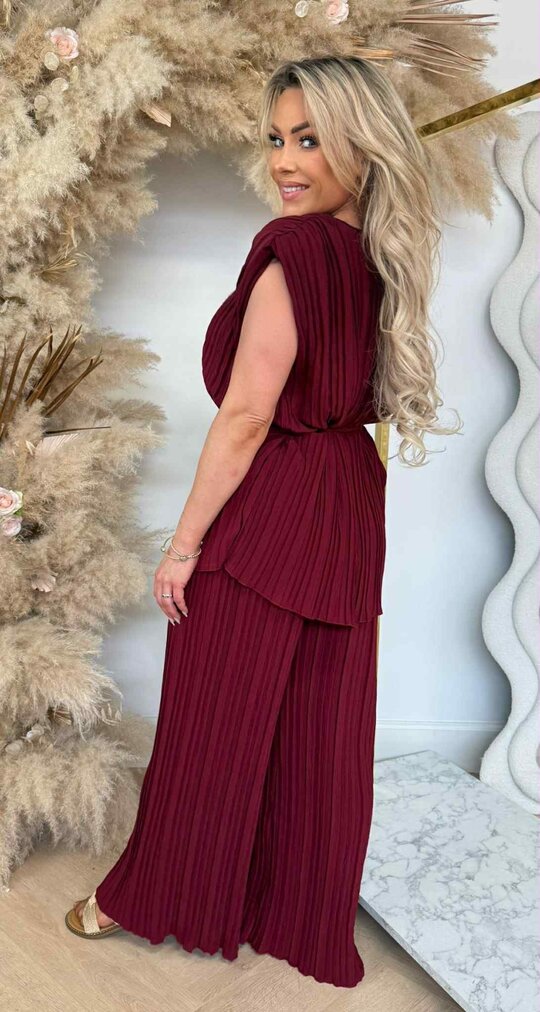 PLISSE TOUWTJE SET BURGUNDY