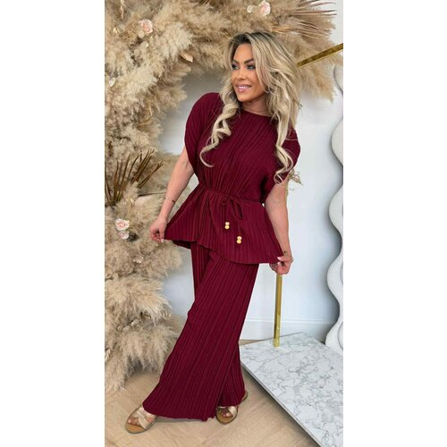 PLISSE TOUWTJE SET BURGUNDY PLISSE TOUWTJE SET BURGUNDY