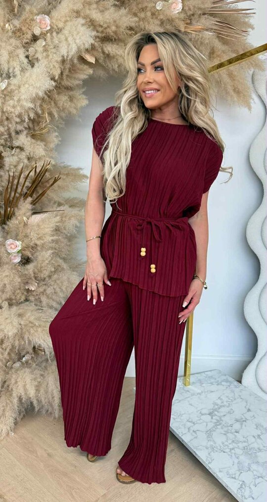 PLISSE TOUWTJE SET BURGUNDY