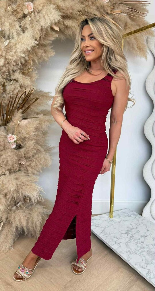 HONY DRESS 9775 BURGUNDY