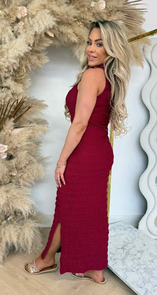 HONY DRESS 9775 BURGUNDY