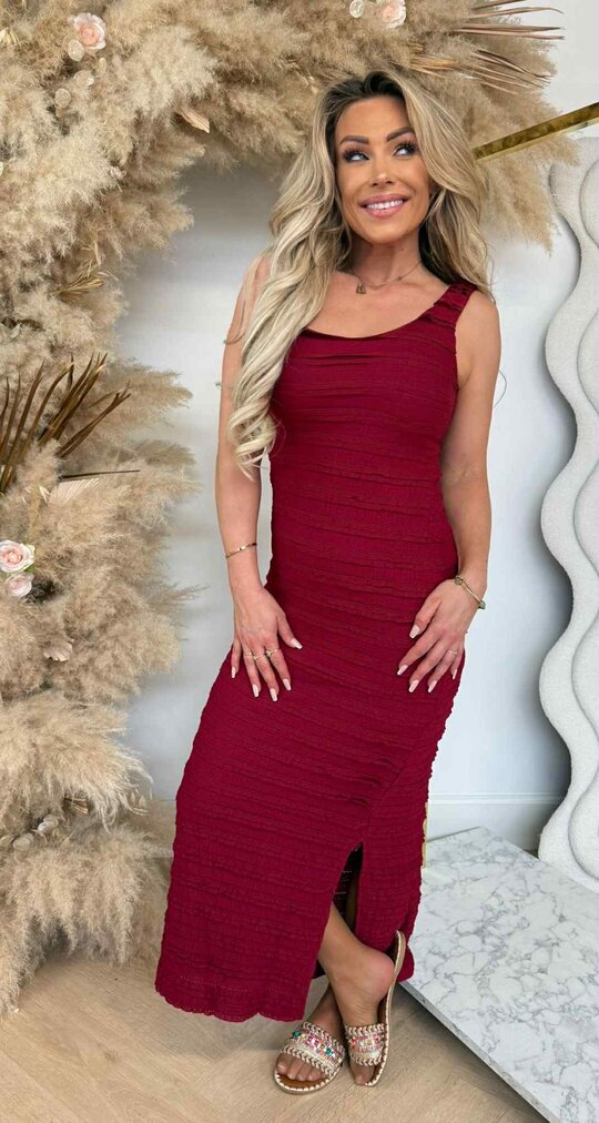 HONY DRESS 9775 BURGUNDY
