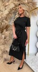 STRIK SPLITJES DRESS BLACK