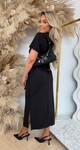 STRIK SPLITJES DRESS BLACK