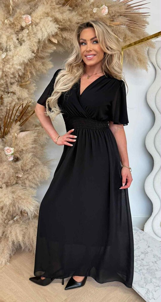 FLUO NEON MAXI DRESS BLACK