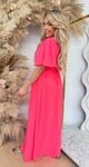 FLUO NEON MAXI DRESS NEONPINK