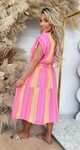 FASHION COTTON MAAIKE DRESS PINK/COLOR