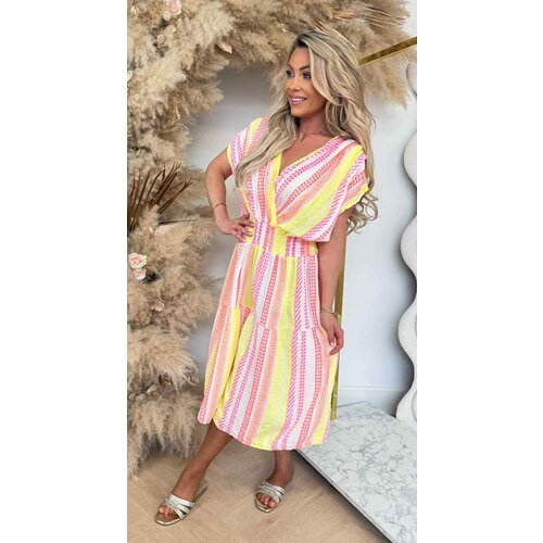 FASHION COTTON MAAIKE DRESS WHITE/COLOR FASHION COTTON MAAIKE DRESS WHITE/COLOR