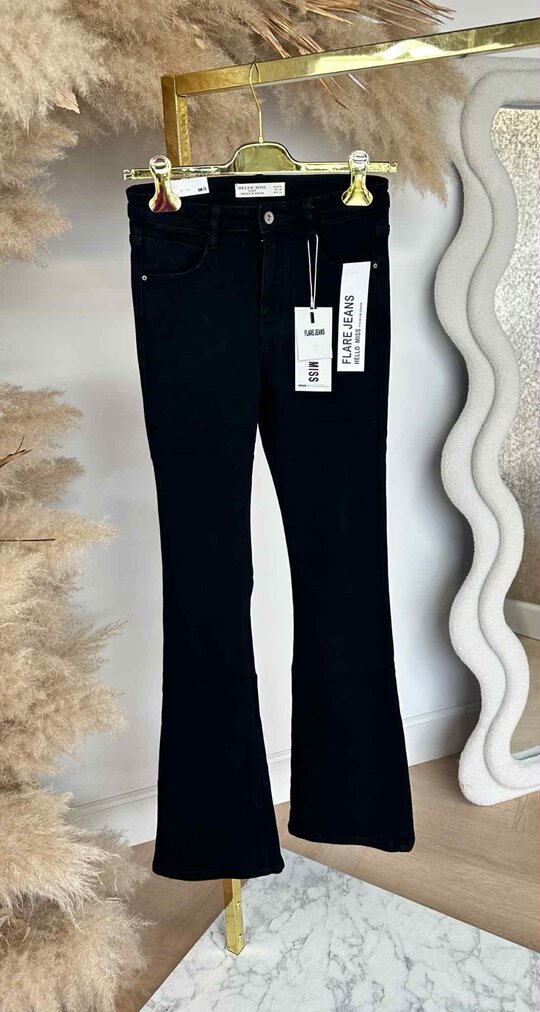 FLARE JEANS 6156-3 BLACK