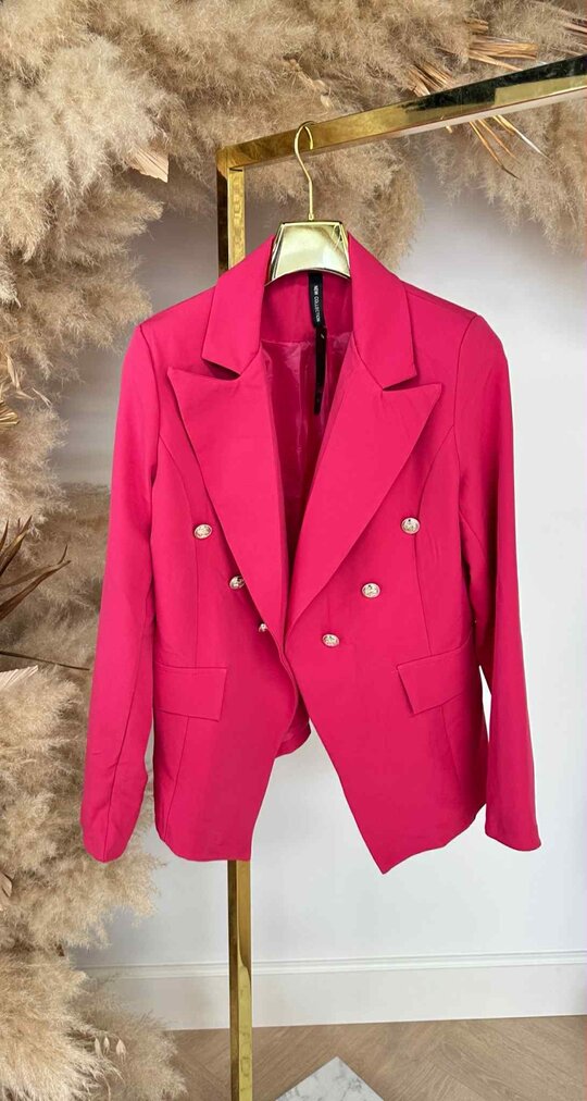 ACTIE BUTTON BLAZER FUCHSIA