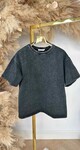 GLITTER DENIM WASH SHIRT BLACK