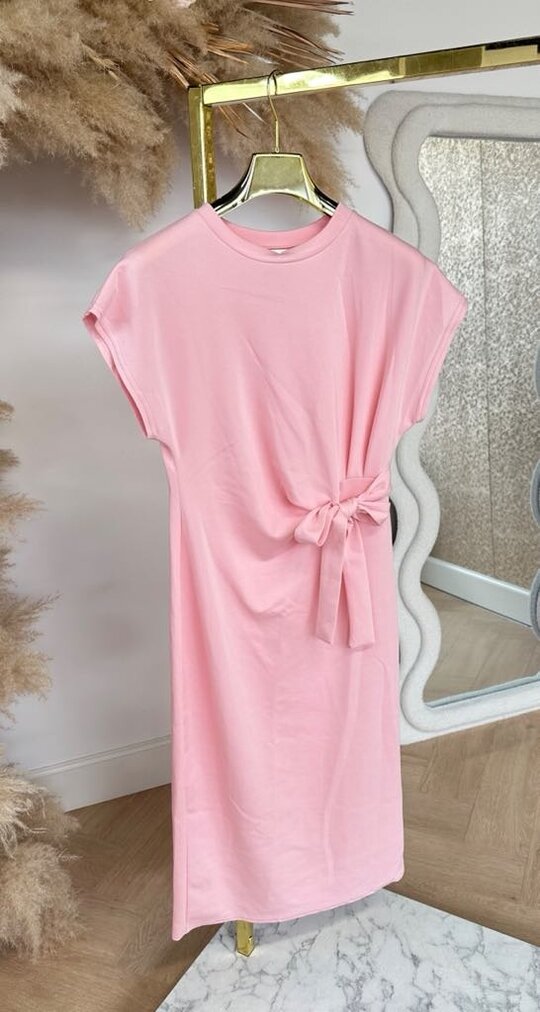 BILLY LONG KNOOP BASIC DRESS PINK
