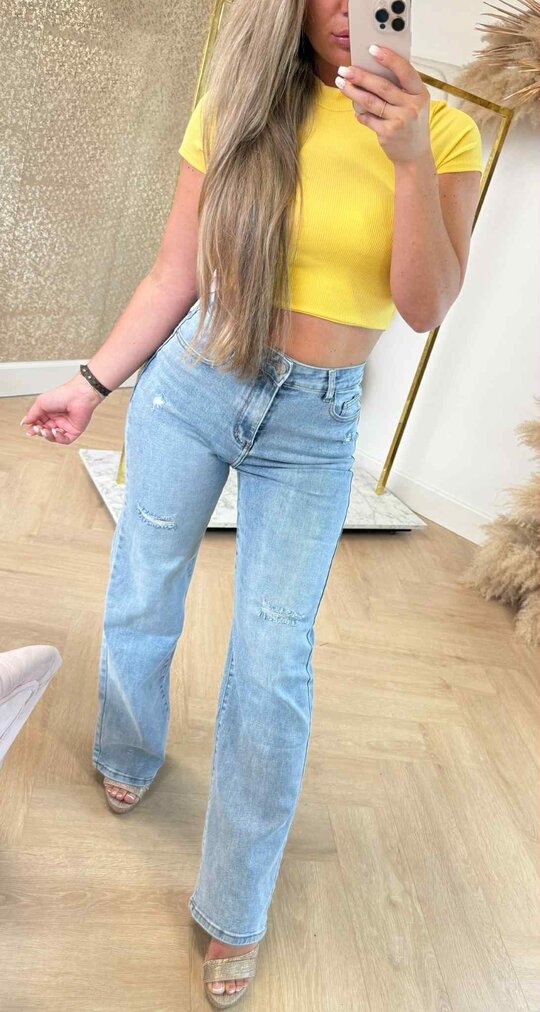 MILLY TOUWTJE CROPPED TOP YELLOW