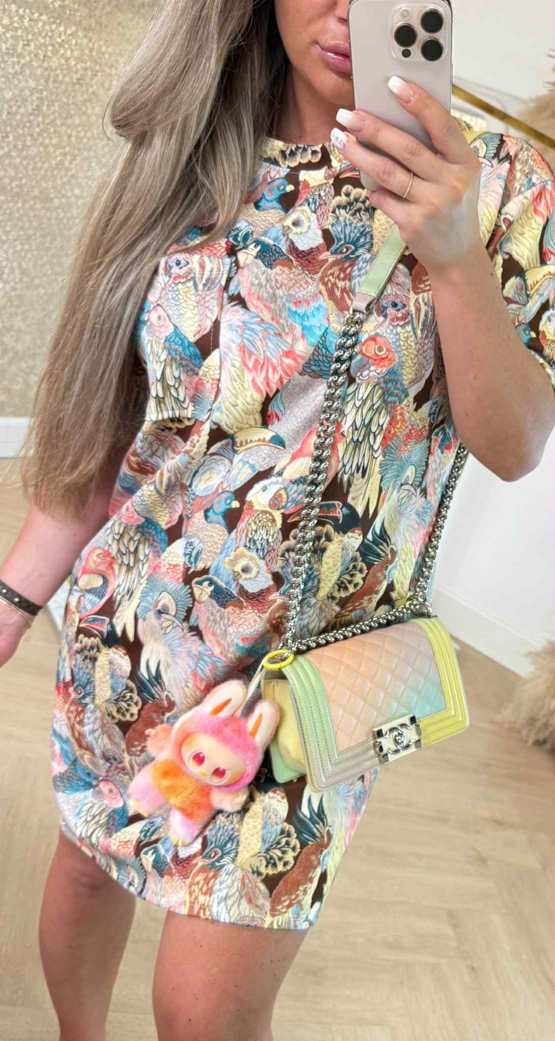 BIRDY COLOR DRESS BEIGE