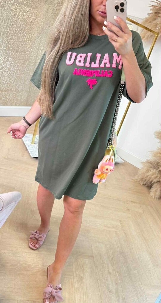 MALIBU CALIFORNIA DRESS OLIVE