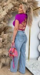 MILLY TOUWTJE CROPPED TOP AUBERGINE