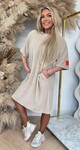 PERFECT BADSTOF SHIRT LONG BEIGE/ORANGE