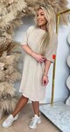 PERFECT BADSTOF SHIRT LONG BEIGE/ORANGE