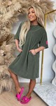 PERFECT BADSTOF SHIRT LONG OLIVE/PINK