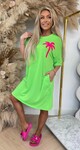 PALM TREE LONG T-SHIRT LIME
