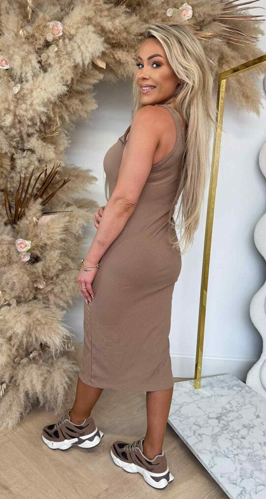 STEFANIE DRESS TAUPE