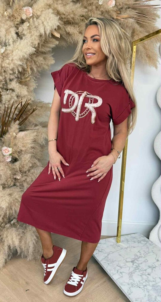 DOIR INSPIRED DRESS 590028-104 BURGUNDY