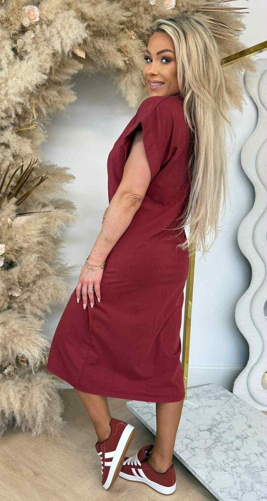 DOIR INSPIRED DRESS 590028-104 BURGUNDY