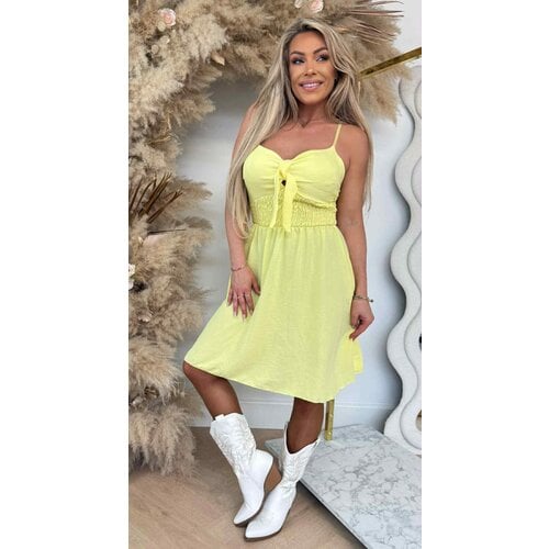 SWEETY BOW CUP DRESS YELLOW SWEETY BOW CUP DRESS YELLOW