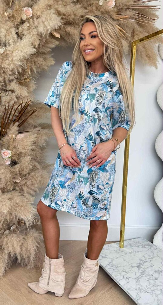 BIRDY COLOR DRESS BLUE
