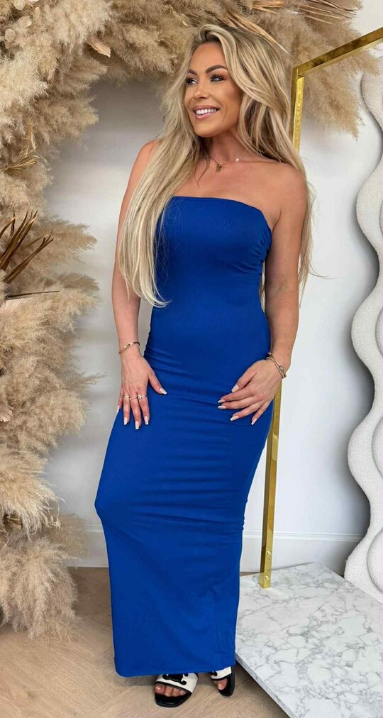STRAPLESS BASIC CUP DRESS KINGSBLUE