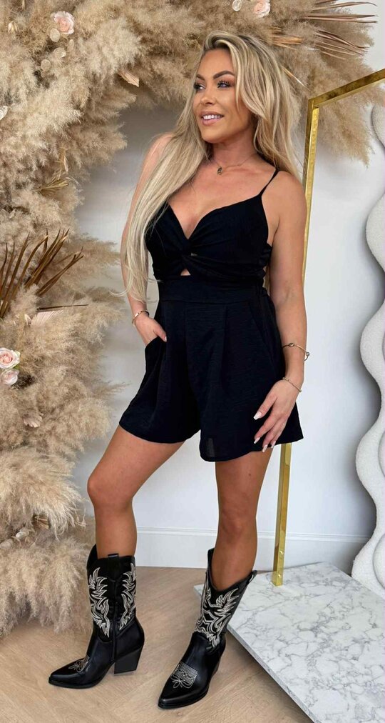 BOWIE BASIC PLAYSUIT BLACK