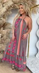 SOFIE HALTER SUMMER DRESS TAUPE
