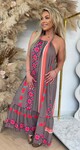 SOFIE HALTER SUMMER DRESS TAUPE