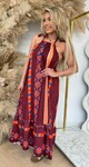SOFIE HALTER SUMMER DRESS BURGUNDY