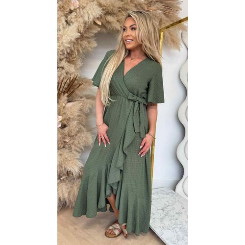 MALORCA RUFFLE DRESS GREEN MALORCA RUFFLE DRESS GREEN