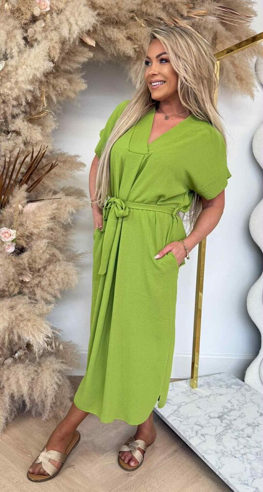 LEONIE V LUS DRESS GREEN