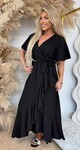 MALORCA RUFFLE DRESS BLACK