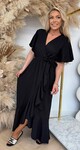 MALORCA RUFFLE DRESS BLACK