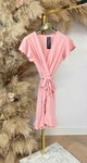 MYA SUMMER RUFFLY DRESS LIGHTPINK SWEAT YELLOW - Copy