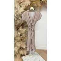 CIRCLE LOGO DRESS BEIGE