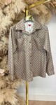 INSPIRED LOGO BLOUSE BEIGE