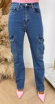 STRAIGHT LEG CARGO JEANS 7826 DARKDENIM