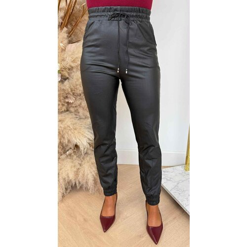 LEATHER LOOK PANTS 18211 BLACK LEATHER LOOK PANTS 18211 BLACK