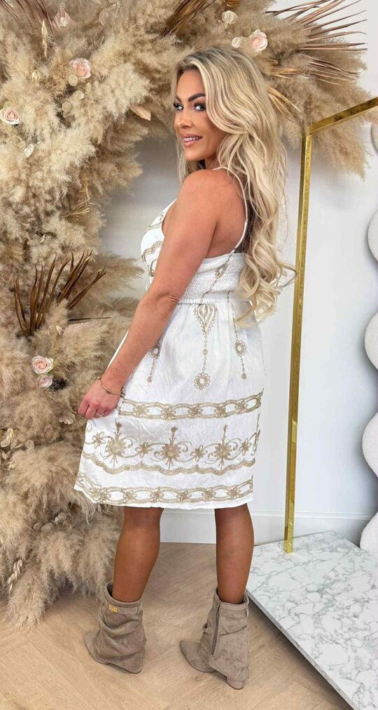 SUNSHINE GLAM DRESS 337/310 OFFWHITE