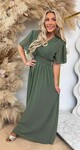 FLUO NEON MAXI DRESS ARMYGREEN