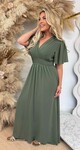 FLUO NEON MAXI DRESS ARMYGREEN