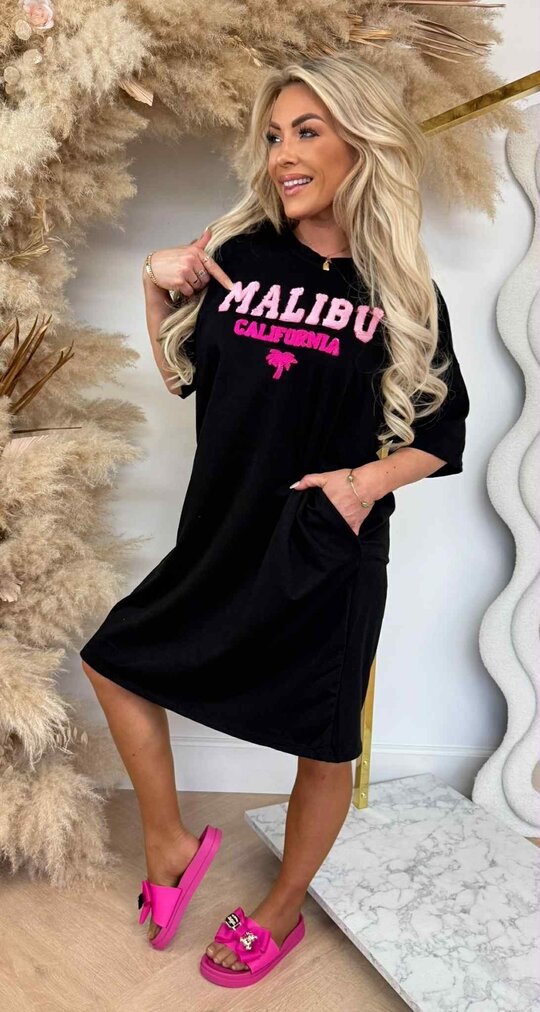 MALIBU CALIFORNIA DRESS BLACK