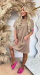 PERFECT OUTFIT DRESS CAMEL/PINK
